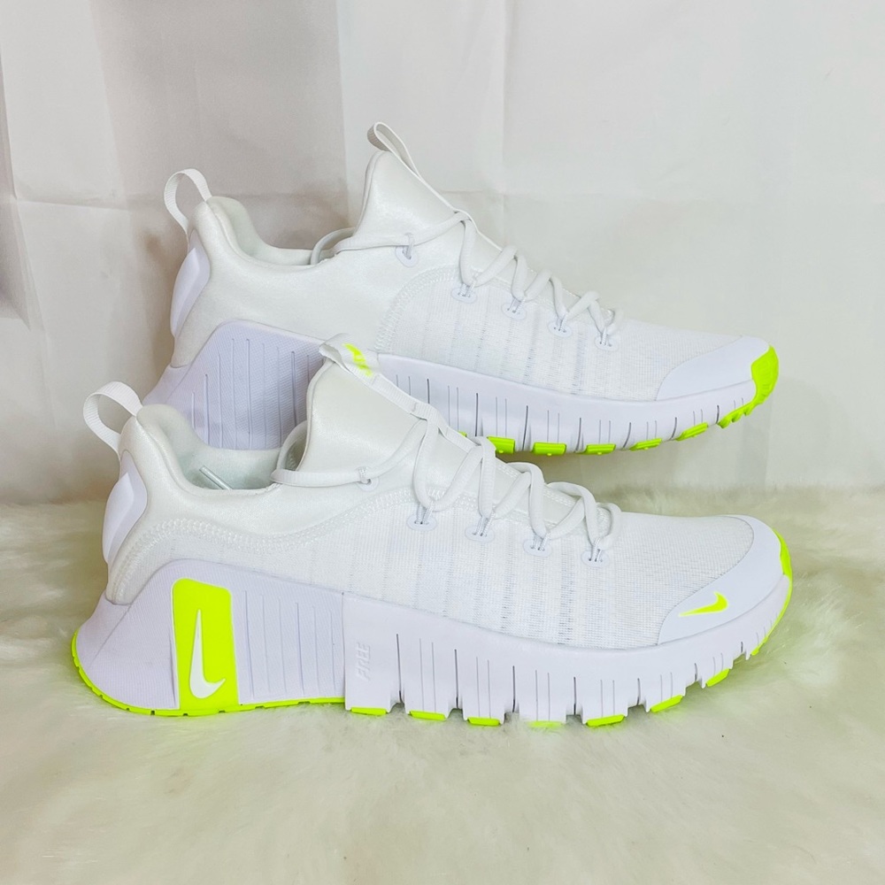 Nike White and Neon Green Athletic Shoes